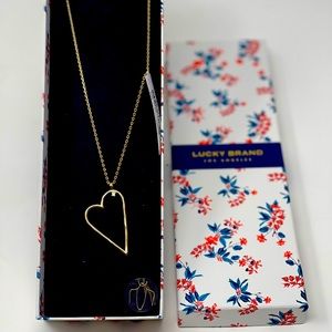 Lucky brand gold heart necklace